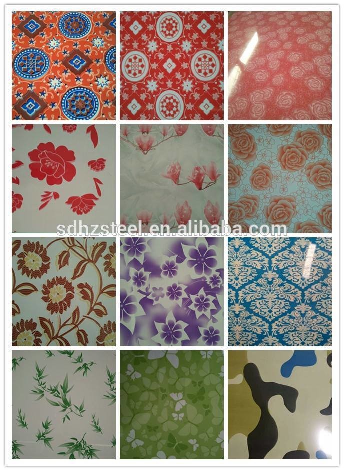 Flower Printing PPGI / Special Pattern Coated Steel Sheet Coil / Pre-painted Galvanized Steel Coil