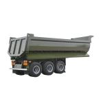2 axles 3 Axles Hydraulic Rear Dump Semi Trailer 30 ton 60 ton U shape