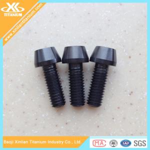 Quality Black Gr5 Titanium Hex Socket Tapered Head Screws For Bicycles wholesale