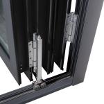 Tempered Glass Aluminum Folding Windows in Gold Oak for Convention Centers