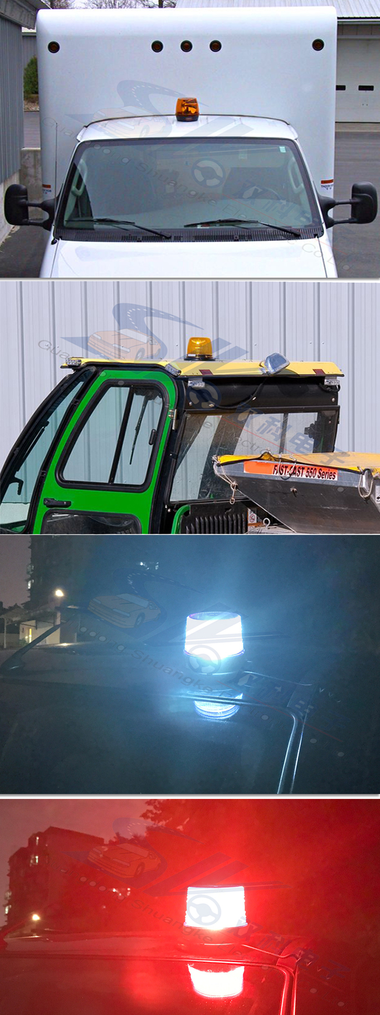 SMD5730 Magnetic Warning Beacon LED Marine Lights Amber Flashing Beacon