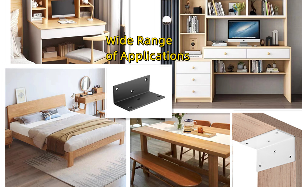 90 Degree Right Angle Corner Bracket Wood Furniture Frame Fence Joint Fastener Bracket