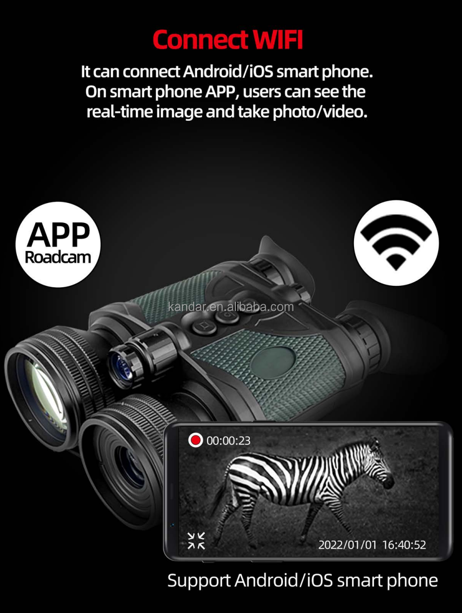 50mm/F1.0 Objective Diameter 39X High Resolution WIFI Digital Night Vision Binoculars