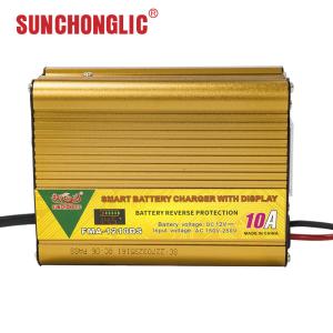 Quality Intelligent AGM GEL Battery Charger AC150V Input Low Voltage Protection 12V 10A wholesale