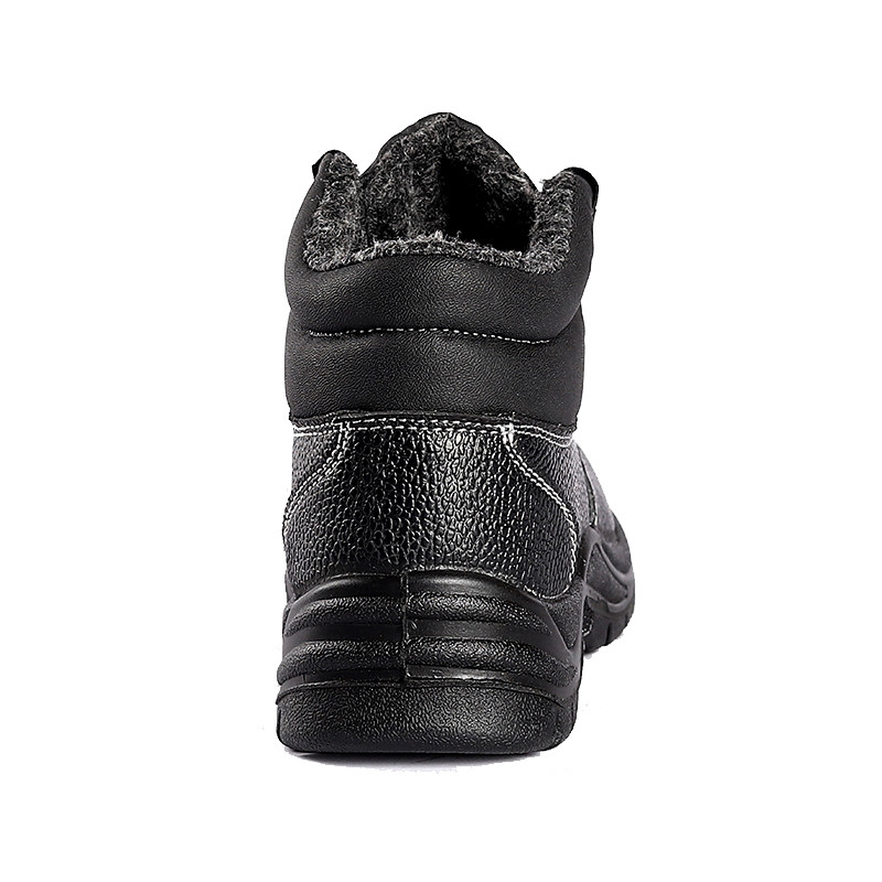 Industrial Anti Puncture Steel Toe Safety Boots Embossed Leather Safety Shoes Anti Slip Oil Resistant