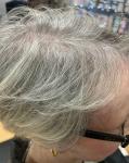 3x5 mono topper with gray color for old lady 100% human hair women topper for