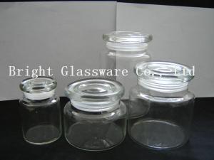 Quality beautiful design round glass jars and lids for wholesale wholesale