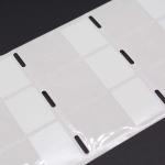 20mmx38-15mm Cable Adhesive Label 1.5mil White Gloss Transparent Water Resistant