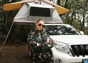 Quality Oxford Cloth PU Coating Car Roof Mounted Tent , Camping Tent For Car Roof wholesale