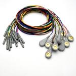 TPU Material ECG EKG Cables shielded Leadwires 4 Leads Colorized Cable Snap IEC