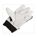 Driving Thick Black Elastic Cuff Sheep Leather Gloves