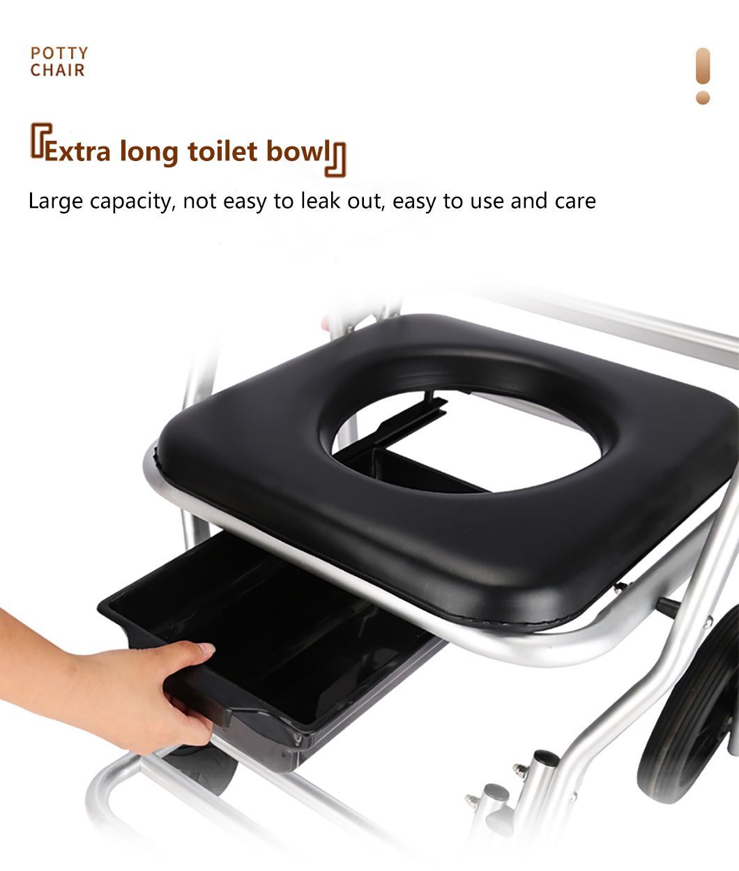 Folding Commode Shower Chair with Bedpan/Home Careor Health Care Toilet Commode Chair/Wheelchair