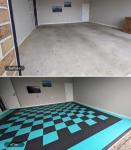 Impact Resistant Garagetrac Flooring 18mm Diamond Tread Garage Tiles