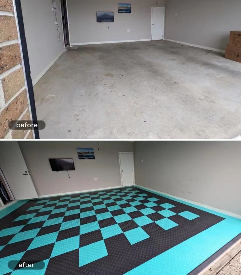 2500Lbs Racedeck Diamond Garage Floor Tile Anti Slip For Workshop