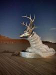 Exhibition mirror polish stainless steel sculptures ,customized metal statue