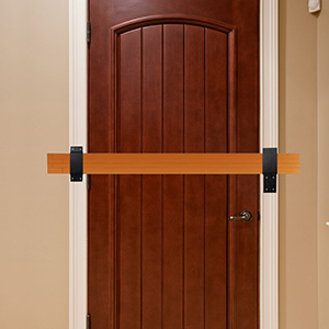 Strengthen Your Door with Z-Shape Black Security Lock Brackets Heavy Duty Design