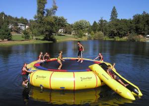 Quality Rave Bongo Water Trampoline Parks , Inflatable Water Games , Water Park Games wholesale