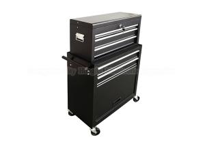 Quality 5 Drawer Black SPCC Cold Steel 600mm Roll Tool Chest Cabinet Combo wholesale