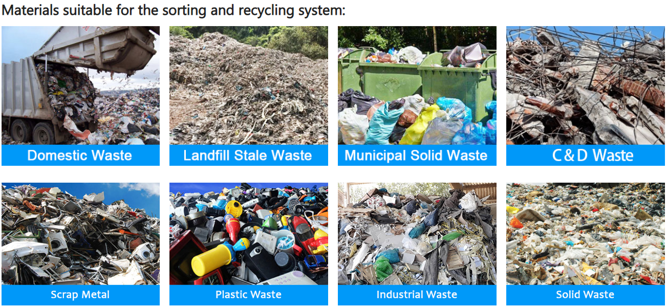 100t/D Garbage Sorting Machine Robotic Arm Ai Sorting Machine