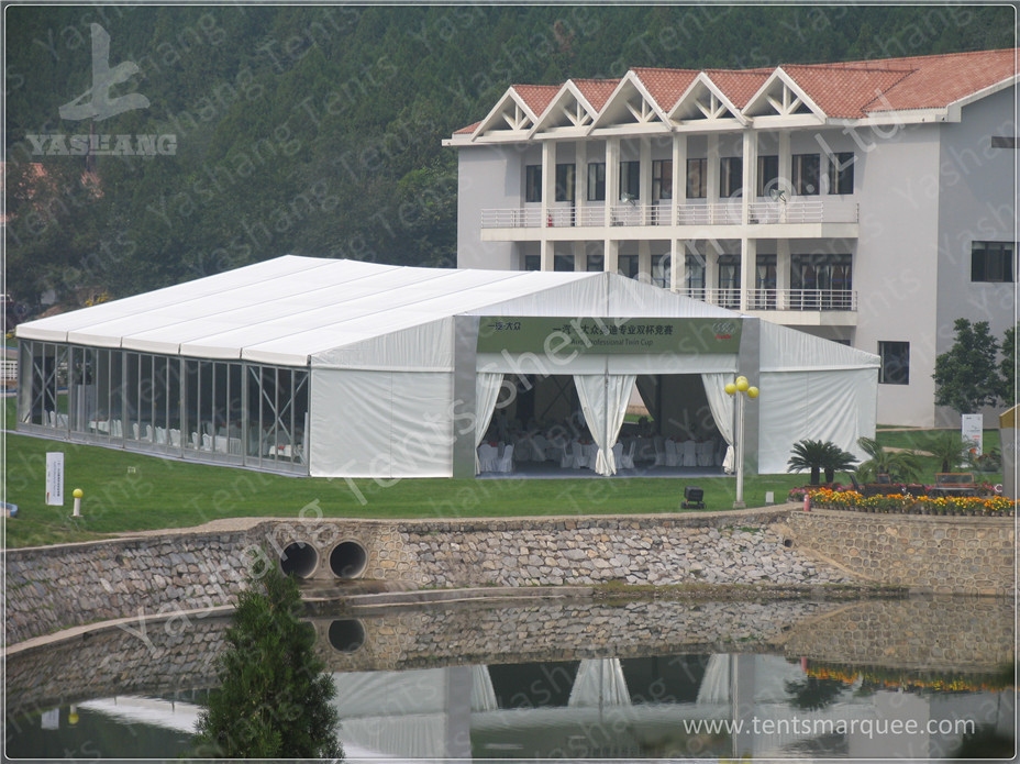 Outdoor No Wall Cover Pressed Aluminum Alloy Frame High Peak Tents