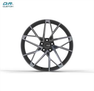 Quality OEM 1 piece Racing Forged Wheels Gloss Black 5x108 17 Inch Rims wholesale