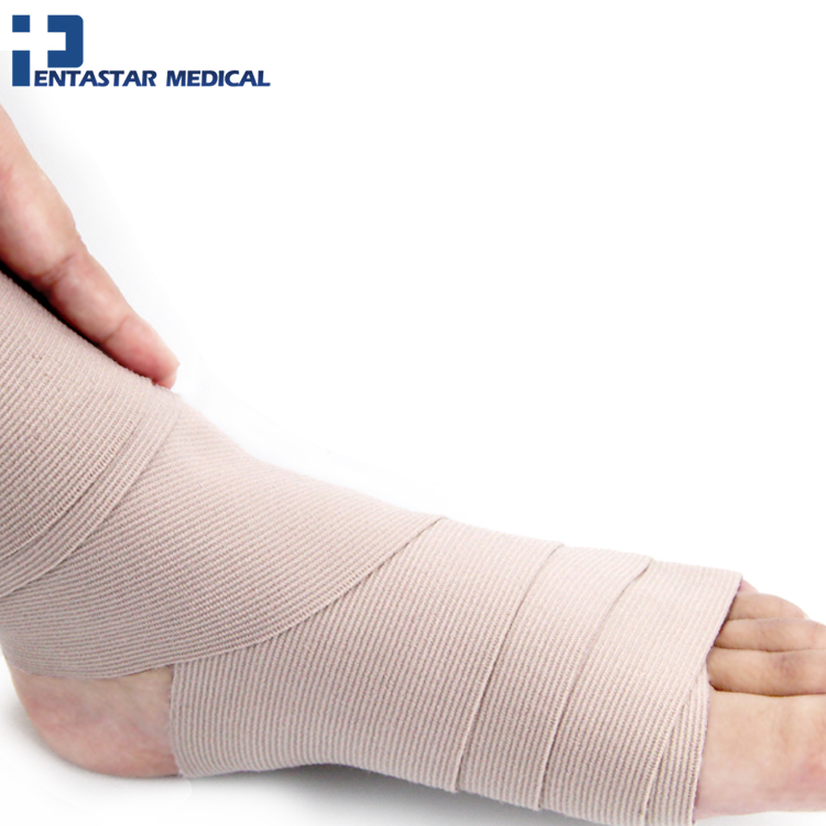 Different Types Cotton elastic bandage Medical crepe bandage elastic crepe bandage with clips