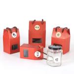 Impact Resistant Double Rope PVC Window Kraft Paper Gift Boxes