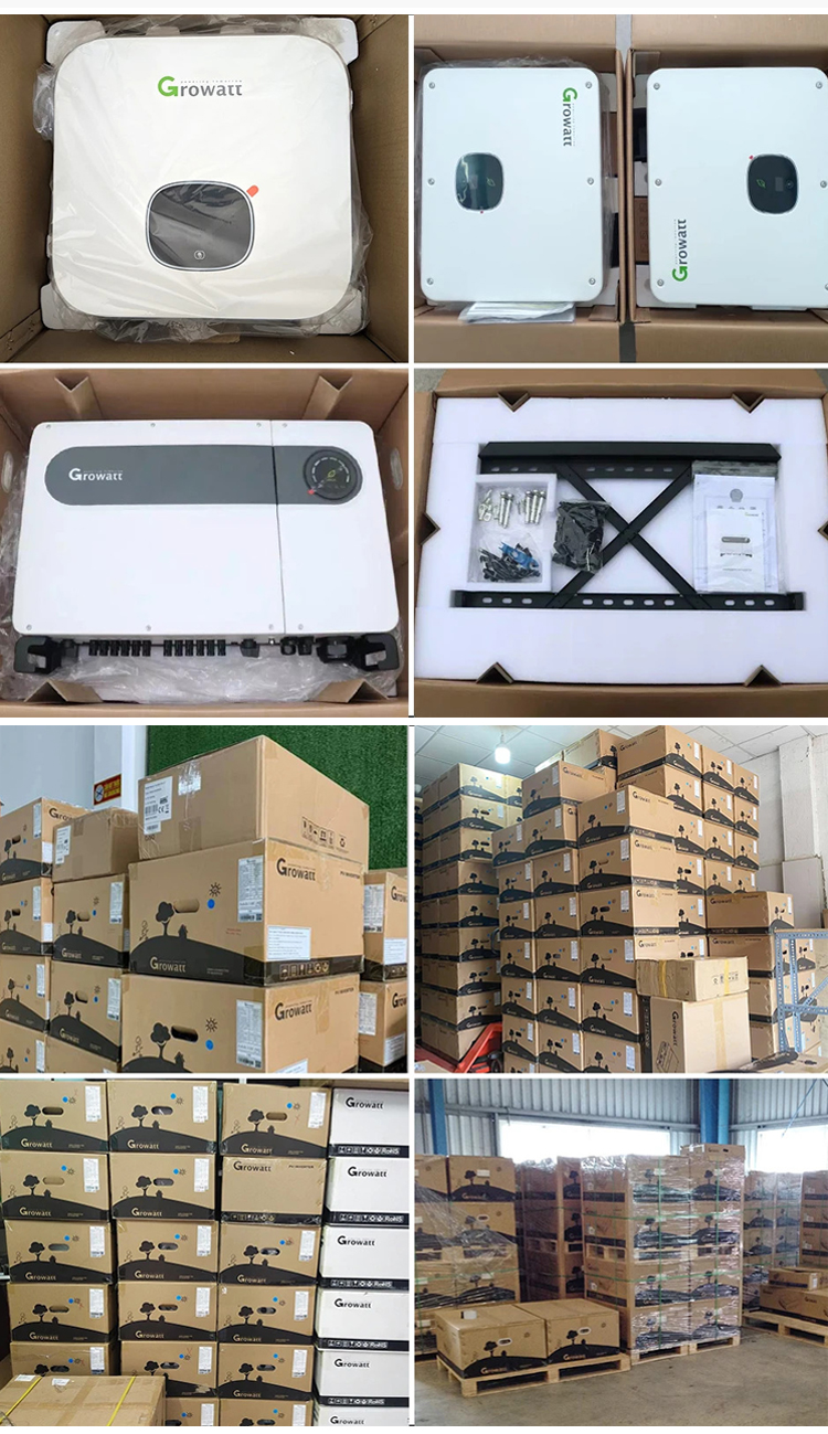 Growatt Solar Panels and 800w 2400w 3000w Hybrid Solar Inverter for On Grid Solar System