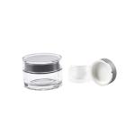 Round Acrylic Double Walled Cosmetic Jars 5g - 100g Volume Lightweight