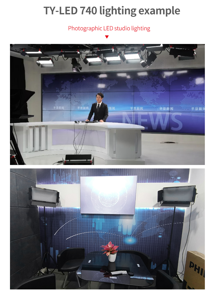 TYSTVideo LED740 160W LED Panel Soft Video Light Perfect for TV Station/Studio Videos