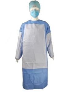 Quality Reinforced Disposable SMS Surgical Gown , Hospital Medical Gown Antibacterial wholesale