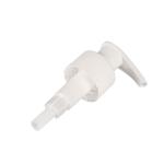 White Flat Strip Ribbed Rosette Plastic Lotion Pump 28/410 Screw Unlock Press