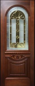 Quality The star style triple glass panel in wooden door with cheap price and high quality wholesale