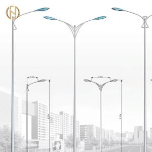 Quality IP65 Galvanized 12M Single Arm Street Light Pole wholesale