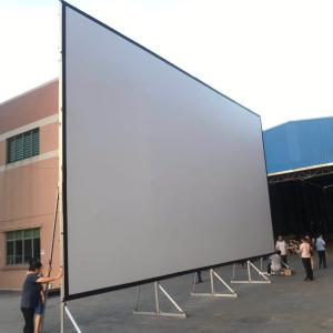 Quality 332×186cm 16:9 Fast Folding Projection Screen Outdoor With Aluminium Frame wholesale