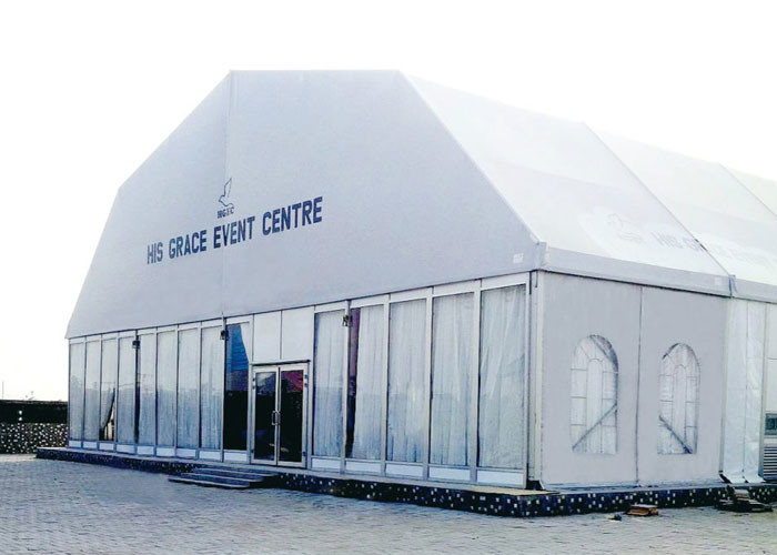 Clear Roof Polygon 20m Span Outdoor Event Tent For Wedding