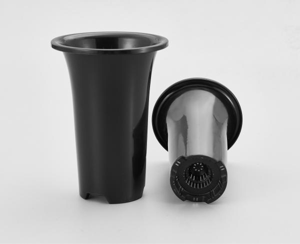 Orchid pots in black color Round Plastic Deep Flower Pots Plastic Plant Pots