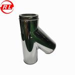 No Insulation 1.2mm Thick 45 Degree Stove Chimney Pipe Sliver