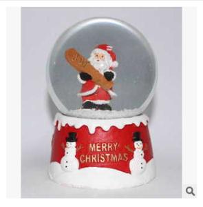 Quality New creative promotion gift christmas santa clause resin led snow glass ball event supplie wholesale