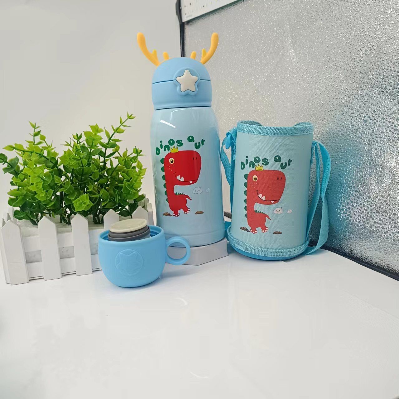 Kids Water Bottle For School With Straw Lid , 16 Oz Stainless Steel Insulated Water Bottle For Kids