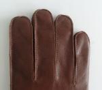 Classical Leather Shearling Gloves Leather Men Gloves Winter Knit Cuff