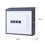 Wall Mount Lockable Mailbox Modern Outdoor Galvanized Metal Parcel Box Packages