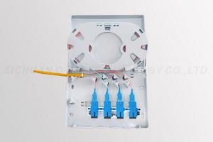 Quality Four Ports Ftth Fiber Optic Termination Box 3.0mm Pigtail 110x90mm Size wholesale