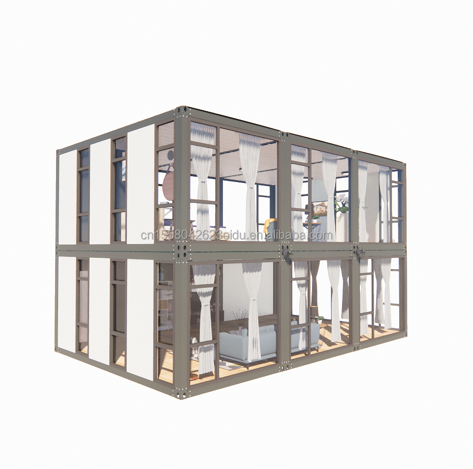 Hotel Flat Pack Steel Product Modern Design Fabricated Apartment by Cbox Luxury Two-Layer Portable Container House