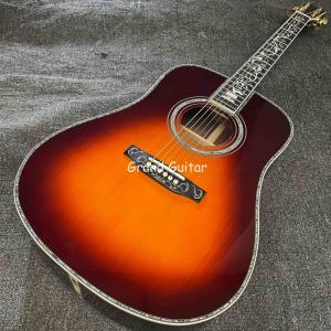 Quality Custom 41 Inch D-45 Sunburst Acoustic Guitar, Rosewood BACK SIDE, Martin Style wholesale