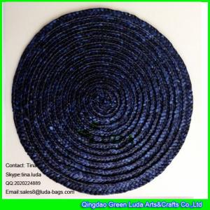 Quality LUDA navy blue wholesale wheat straw placemat round table mats wholesale