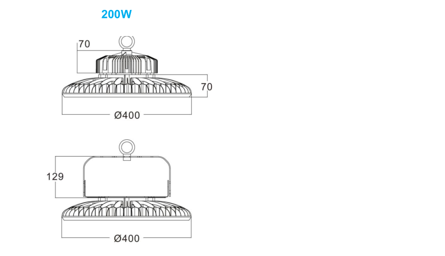 Industrial 150W Led High Bay Lights Lamps RoHS 18000 Lumens Commercial Area