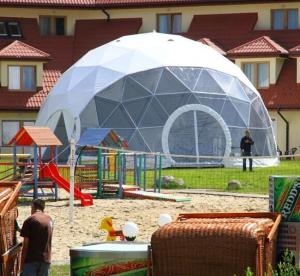 Quality Transparent Geodesic Galvanized Steel Frame Large Dome Tent 20m Diameter wholesale