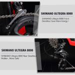 R8000 22S 50cm Road Bike , 22 Speed Savadeck Phantom3 0 160kg Load Capacity