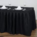Elegant Disposable Plastic Table Skirts With Built - In Adhesive Line
